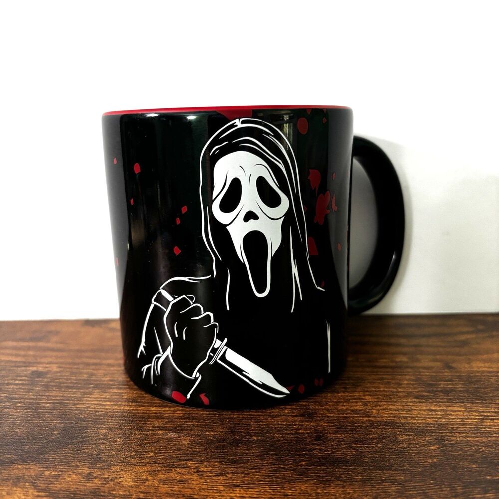 Bioworld Ghost Face Coffee Mug Cup 16 oz Scream Movie Horror Halloween NEW